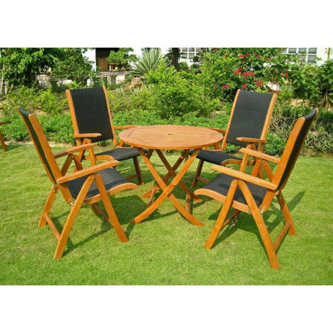 International Caravan Caceres Royl Tahiti 5-Piece Patio Set - Outdoor Furniture