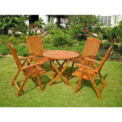 International Caravan Royal Tahiti Cartagena 5-Piece Dining Set - Outdoor Furniture