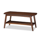 Baxton Studio Sacramento Mid-century Modern Scandinavian Style Dark Walnut Coffee Table - Living Room Furniture