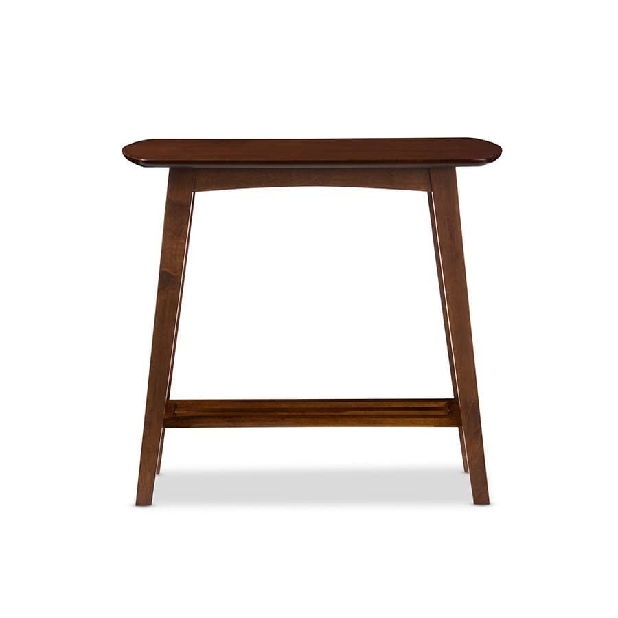 Baxton Studio Sacramento Mid-century Modern Scandinavian Style Dark Walnut Console Table - Entryway Furniture