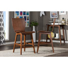 Baxton Studio Elsa Mid-century Modern Scandinavian Style Dark Walnut Bent Wood Counter Stool - Bar Furniture