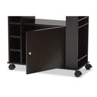 Baxton Studio Ontario Modern and Contemporary Dark Brown Wood Modern Dry Bar and Wine Cabinet - Bar Furniture