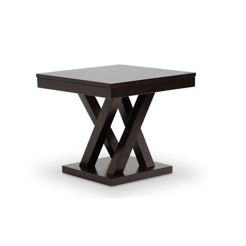 Baxton Studio Everdon Dark Brown Modern End Table - Living Room Furniture