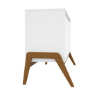 Manhattan Comfort Mid-Century Modern Gales 48.50 Sideboard with Solid Wood Legs in Matte White