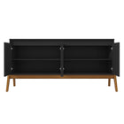 Manhattan Comfort Mid-Century Modern Gales 63.32 Sideboard with Solid Wood Legs in Matte Black