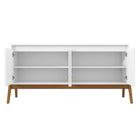 Manhattan Comfort Mid-Century Modern Gales 63.32 Sideboard with Solid Wood Legs in Matte White