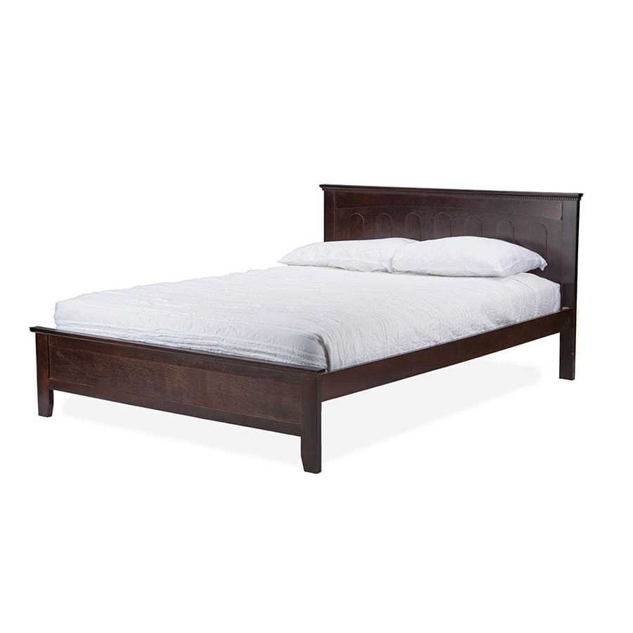 Baxton Studio Spuma Cappuccino Wood Contemporary Full-Size Bed - Bedroom Furniture