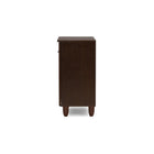 Baxton Studio Winda Modern and Contemporary 2-Door Dark Brown Wooden Entryway Shoes Storage Cabinet - Entryway Furniture