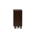 Baxton Studio Winda Modern and Contemporary 3-Door Dark Brown Wooden Entryway Shoes Storage Cabinet - Entryway Furniture