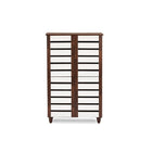 Baxton Studio Gisela Oak and White 2-tone Shoe Cabinet With 4 Door - Entryway Furniture