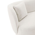 Manhattan Comfort Contemporary Siri Linen 92.52 Sofa with Pillows in Cream