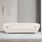 Manhattan Comfort Contemporary Ulka Boucle Sofa with Pillows in Cream