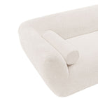 Manhattan Comfort Contemporary Ulka Boucle Sofa with Pillows in Cream