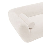 Manhattan Comfort Contemporary Ulka Boucle Sofa with Pillows in Cream