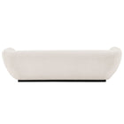 Manhattan Comfort Contemporary Ulka Boucle Sofa with Pillows in Cream