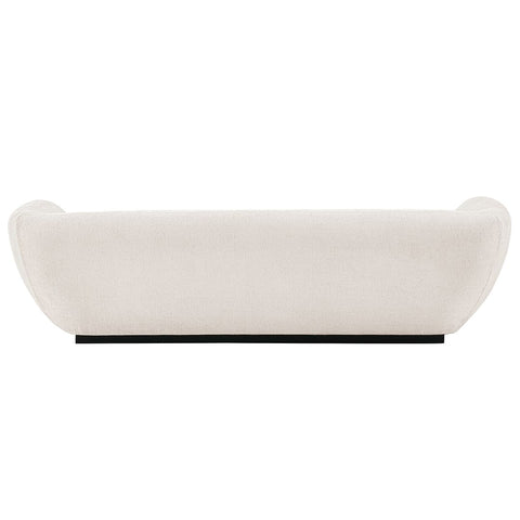 Manhattan Comfort Contemporary Ulka Boucle Sofa with Pillows in Cream-Modern Room Deco
