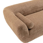 Manhattan Comfort Contemporary Ulka Boucle Sofa with Pillows in Light Brown