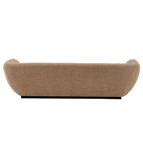 Manhattan Comfort Contemporary Ulka Boucle Sofa with Pillows in Light Brown-Modern Room Deco