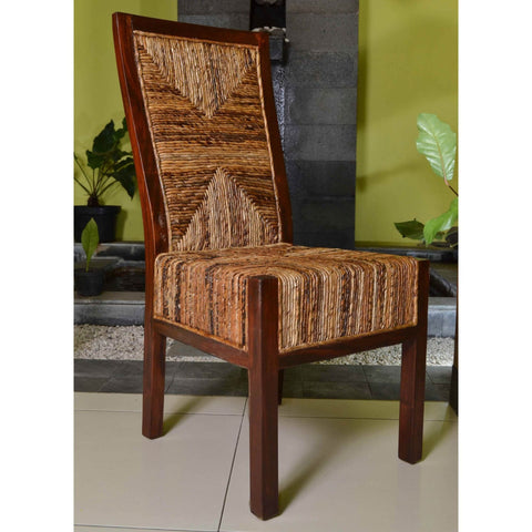 International Caravan Set of Two Dallas Abaca Weave Dining Chair - Chairs