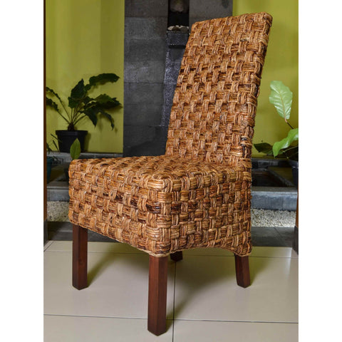 International Caravan Set of Two Victor Woven Abaca Dining Chair - Chairs