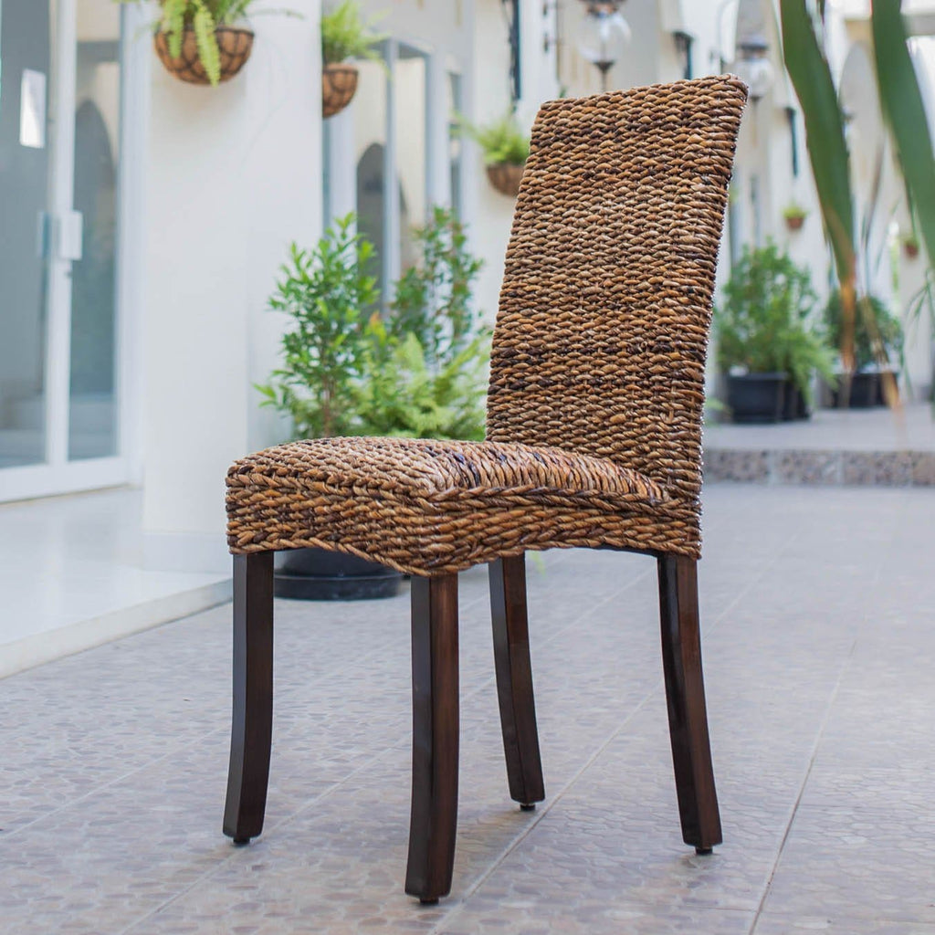 International Caravan Louisa Abaca Cushioned Seat Dining Chair - Chairs
