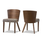 Baxton Studio Sparrow Brown and Gravel Wood Modern Dining Chair - Dining Room