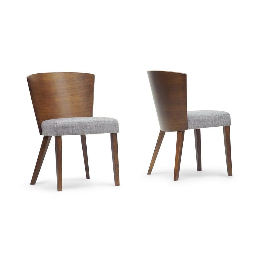 Baxton Studio Sparrow Brown and Gravel Wood Modern Dining Chair - Dining Room