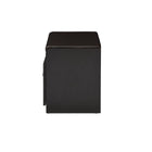 Baxton Studio Margaret Modern and Contemporary Dark Brown Wood 2-Door Shoe Cabinet with Faux Leather Seating Bench - Entryway Furniture