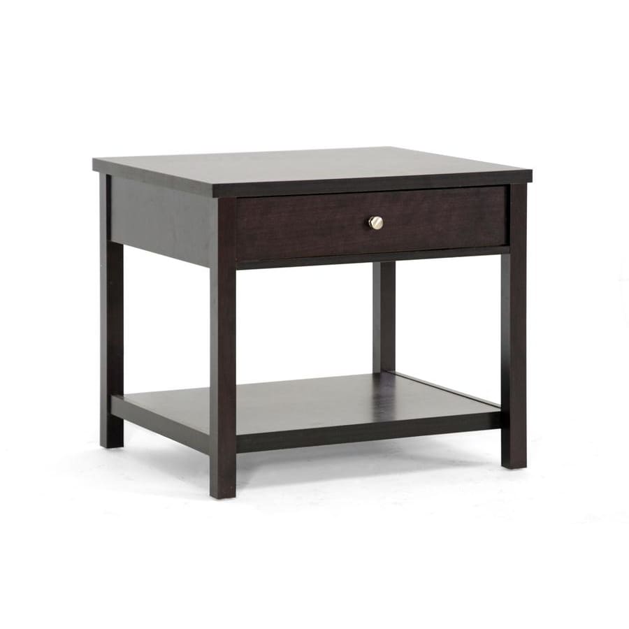 Baxton Studio Nashua Brown Modern Accent Table and Nightstand - Bedroom Furniture