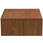 Baxton Studio Warwick Two-tone Walnut and White Modern Accent Table and Nightstand - Bedroom Furniture