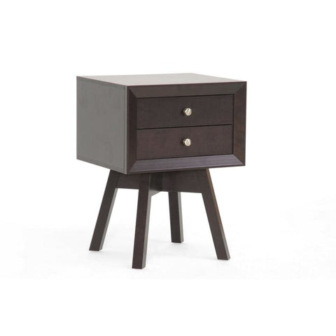 Baxton Studio Warwick Brown Modern Accent Table and Nightstand - Bedroom Furniture