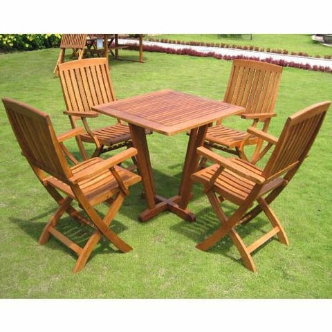 International Caravan Royal Tahiti Gibraltar 5-Piece Dining Group - Outdoor Furniture