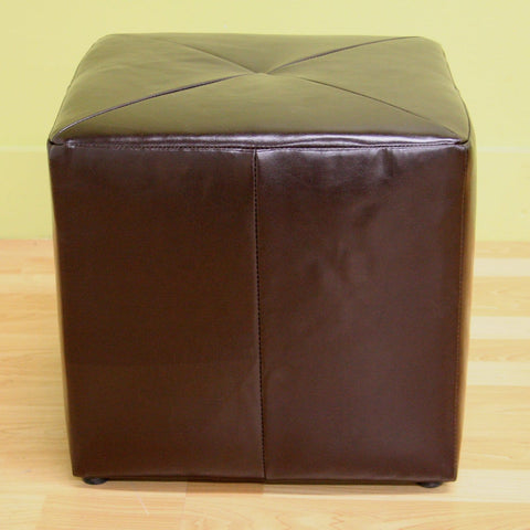 Baxton Studio Aric Bonded Leather Ottoman - Living Room Furniture