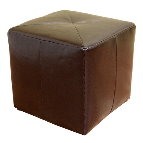 Baxton Studio Aric Bonded Leather Ottoman - Living Room Furniture