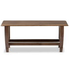 Baxton Studio Pierce Mid-Century Modern Walnut Finished Brown Wood Coffee Table - Living Room Furniture