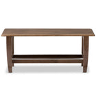 Baxton Studio Pierce Mid-Century Modern Walnut Finished Brown Wood Coffee Table - Living Room Furniture
