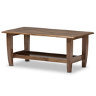 Baxton Studio Pierce Mid-Century Modern Walnut Finished Brown Wood Coffee Table - Living Room Furniture