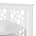 Baxton Studio Celine Modern and Contemporary Geometric Pattern White Solid Wood Queen Size Platform Bed - Bedroom Furniture