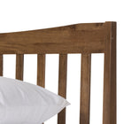 Baxton Studio Edeline Mid-Century Modern Solid Walnut Wood Curvaceous Slatted King Size Platform Bed - Bedroom Furniture