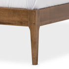 Baxton Studio Bentley Mid-Century Modern Walnut Finishing Solid Wood Queen Size Bed Frame - Bedroom Furniture