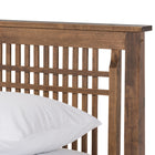 Baxton Studio Loafey Mid-Century Modern Solid Walnut Wood Window-Pane Style Queen Size Platform Bed - Bedroom Furniture