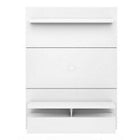 Manhattan Comfort City 1.2 Floating Wall Theater Entertainment Center - White Gloss - TV Stands