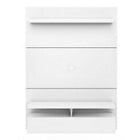 Manhattan Comfort City 1.2 Floating Wall Theater Entertainment Center - White Gloss - TV Stands