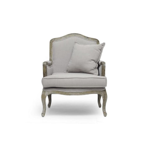 Baxton Studio Constanza Classic Antiqued French Accent Chair - Living Room Furniture