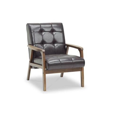 Baxton Studio Mid-Century Masterpieces 3PC Sofa SetBrown - Living Room Furniture
