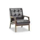 Baxton Studio Mid-Century Masterpieces Club ChairBrown - Living Room Furniture