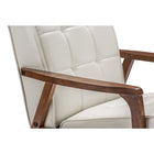 Baxton Studio Baxton Studio Mid-Century Masterpieces Club Chair - White - Living Room Furniture