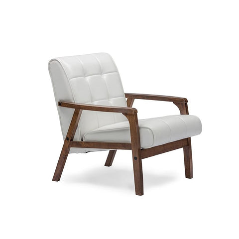 Baxton Studio Baxton Studio Mid-Century Masterpieces 3 Pieces Living Room Set - White