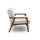 Baxton Studio Baxton Studio Mid-Century Masterpieces Loveseat - White - Living Room Furniture