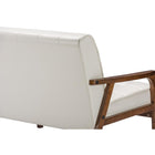 Baxton Studio Baxton Studio Mid-Century Masterpieces Loveseat - White - Living Room Furniture